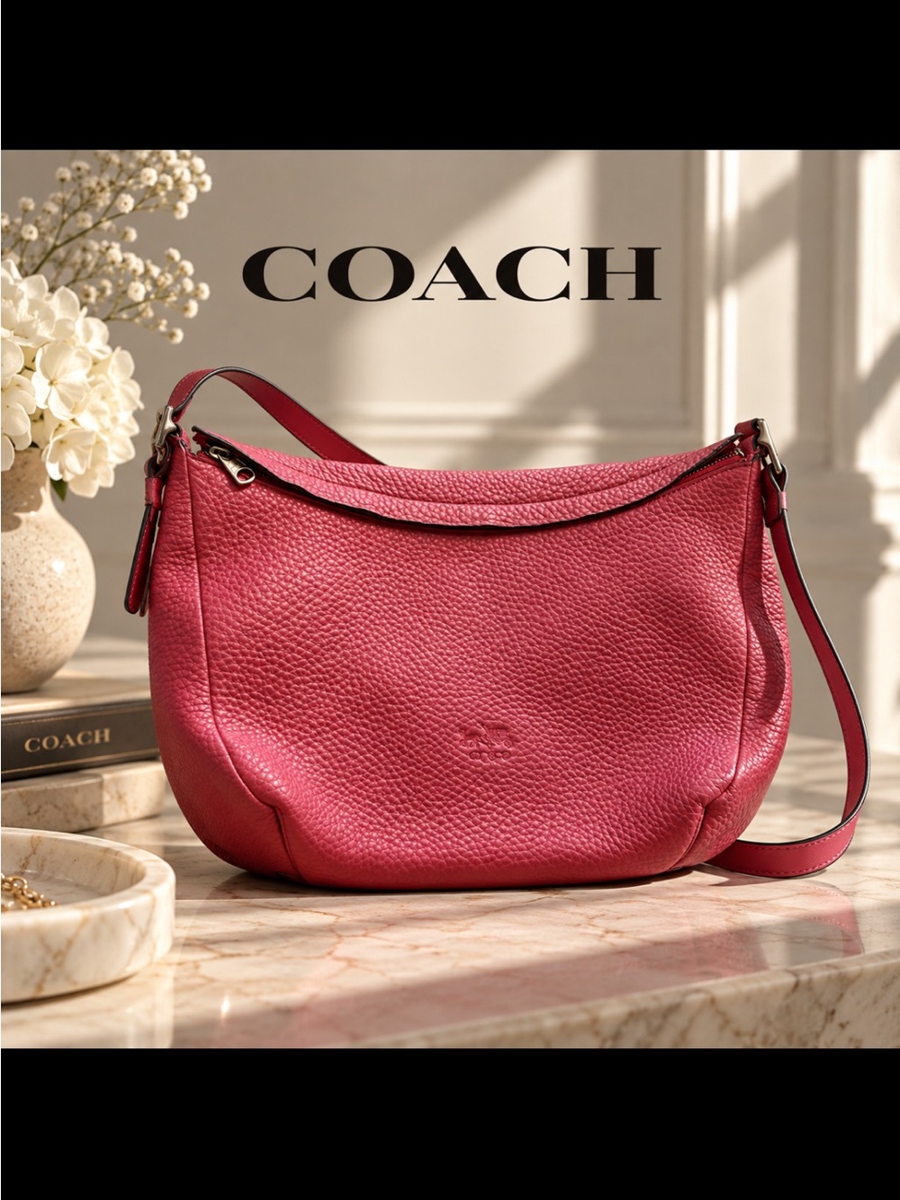 COACH, the pebble leather crossbody bag!